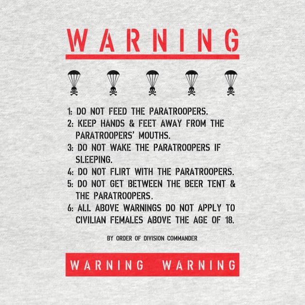 Paratrooper Warning Sign by Baggss